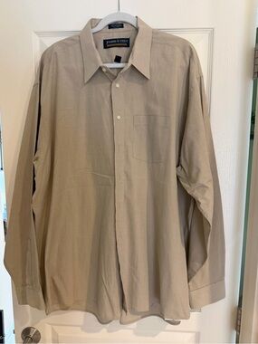 Joseph & Feiss Men's Long-Sleeve Dress Shirt in Tan